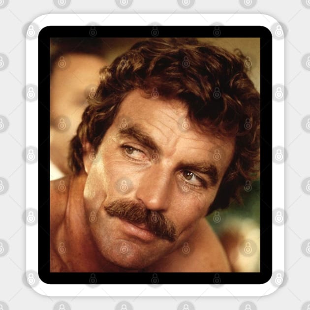 Retro Selleck Sticker by Defective Cable 